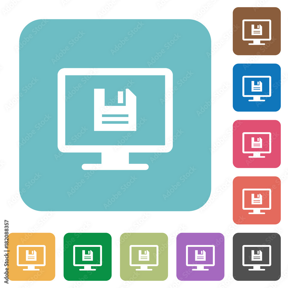 Save display settings rounded square flat icons Save display settings rounded square flat icons