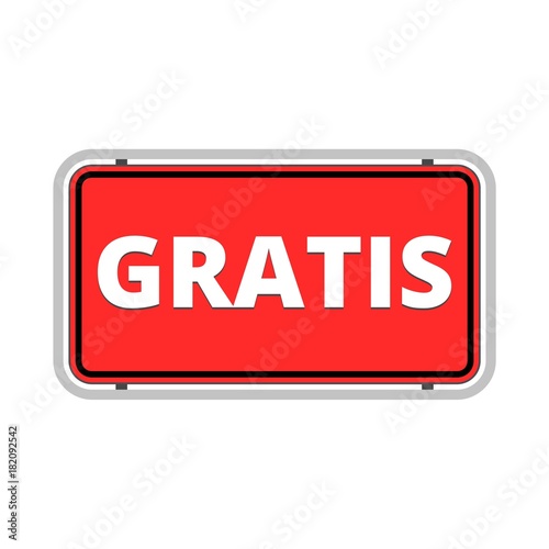 Gratis sign, icon, stamp 