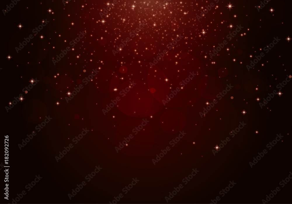 étoile fond rouge