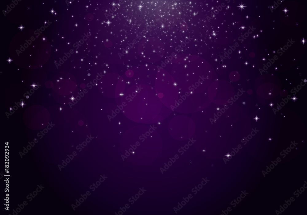 étoiles fond violet