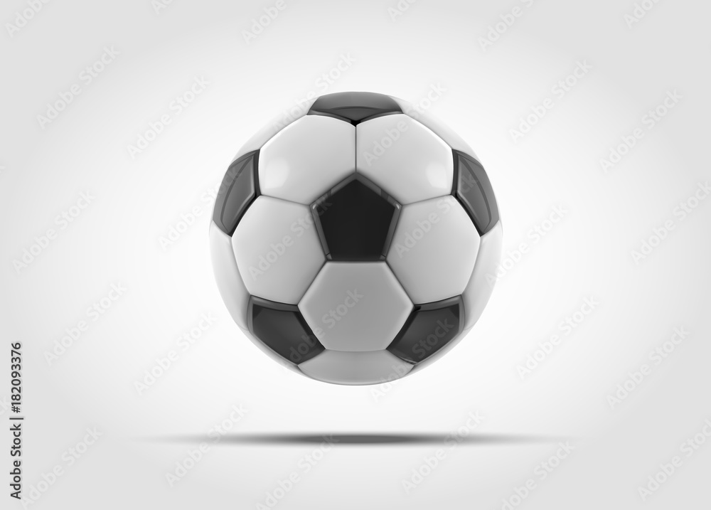 Fototapeta premium Vector soccer ball. Realistic soccer ball or football ball
