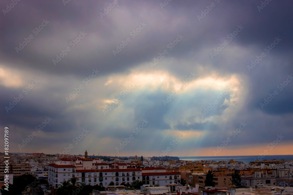 Sky. Landscape view. Estepona city, Costa del Sol, Andalusia, Spain. Sky. Landscape view. Estepona city, Costa del Sol, Andalusia, Spain.