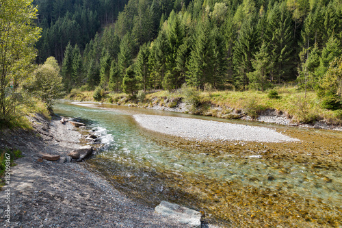 Moll river near Jungfernsprung waterfall close to Heiligenblut, Carinthia, Austria.