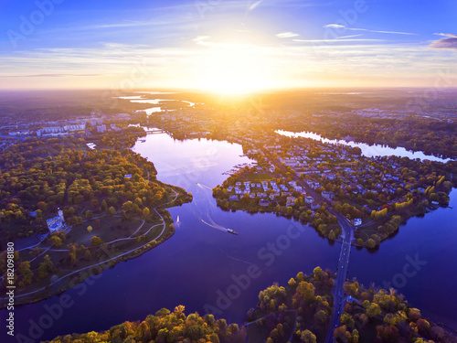 Potsdam, Glieniker Brücke bei Sonnenuntergang