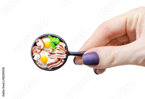 Canvas Print Concept of hunger strike and diet for losing weight