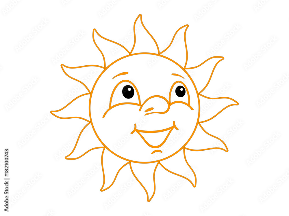 Symbol of the sun on a white background Symbol of the sun on a white background