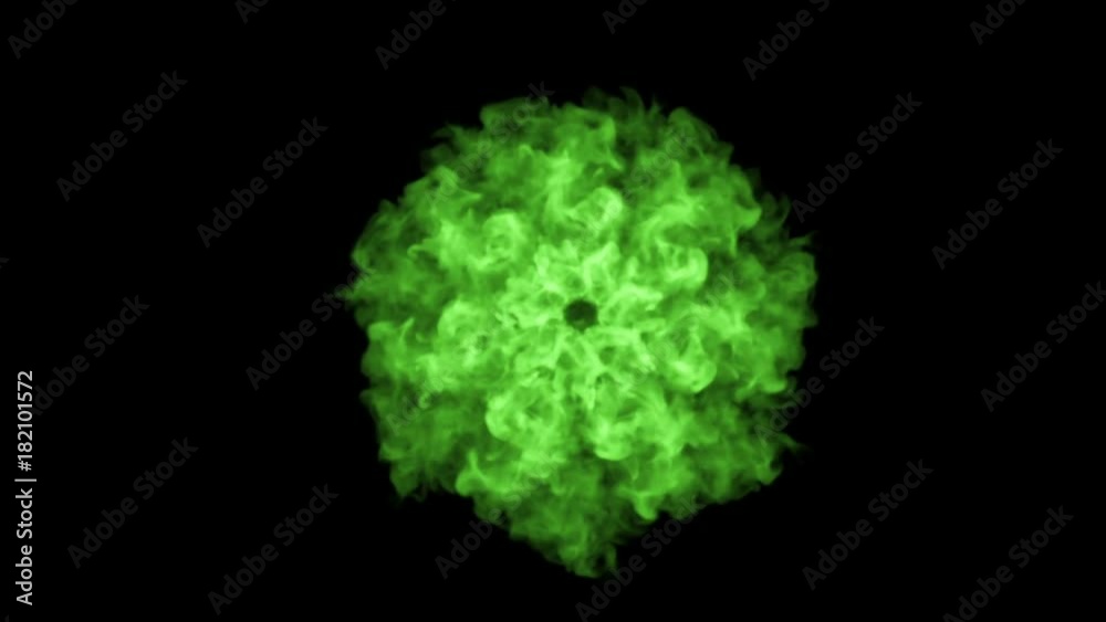 Fluorescent bright green pigment drop in water forming circle. This is 3d render shot in slow motion for ink backgrounds or ink effects in compositing with alpha channel, use luma matte Fluorescent bright green pigment drop in water forming circle. This is 3d render shot in slow motion for ink backgrounds or ink effects in compositing with alpha channel, use luma matte