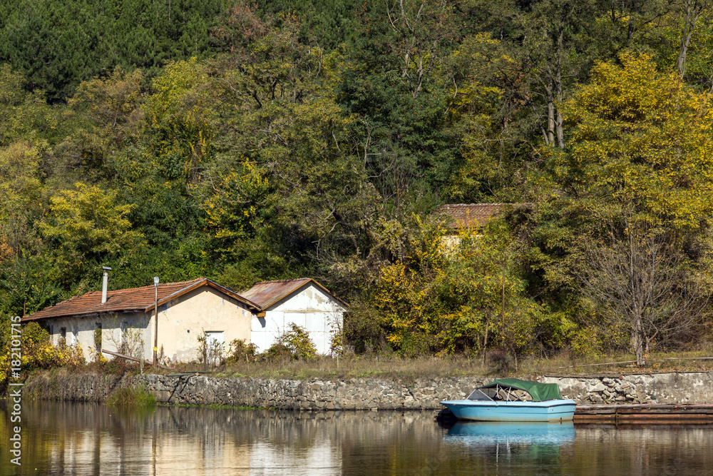 Autumn of Pancharevo lake, Sofia city Region, Bulgaria