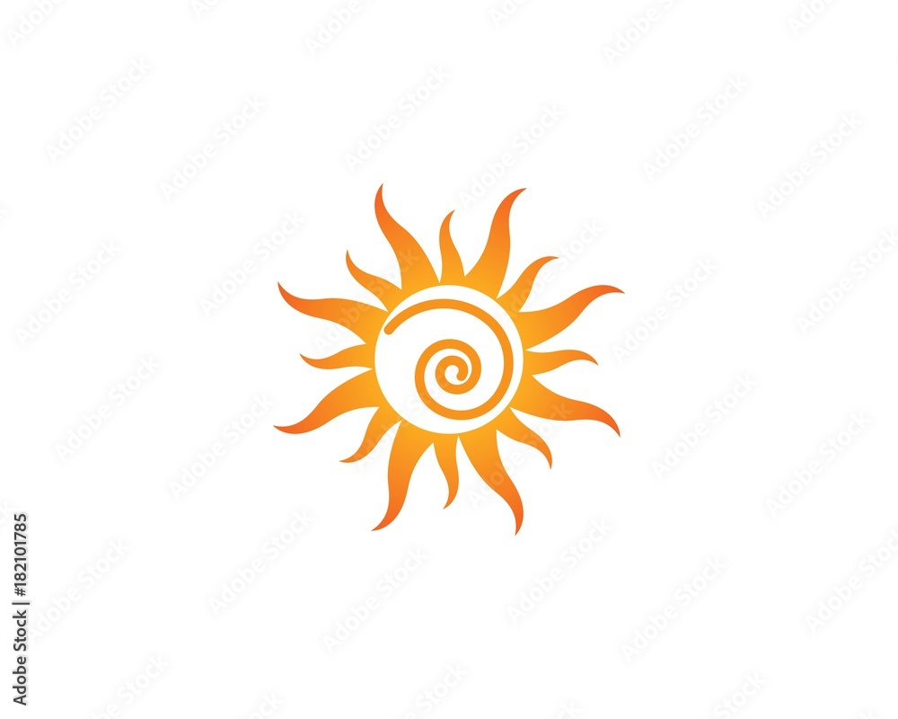 Sun logo icon template Sun logo icon template