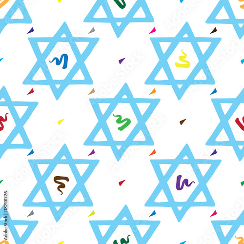 Bar Mitzvah pattern hand drawn