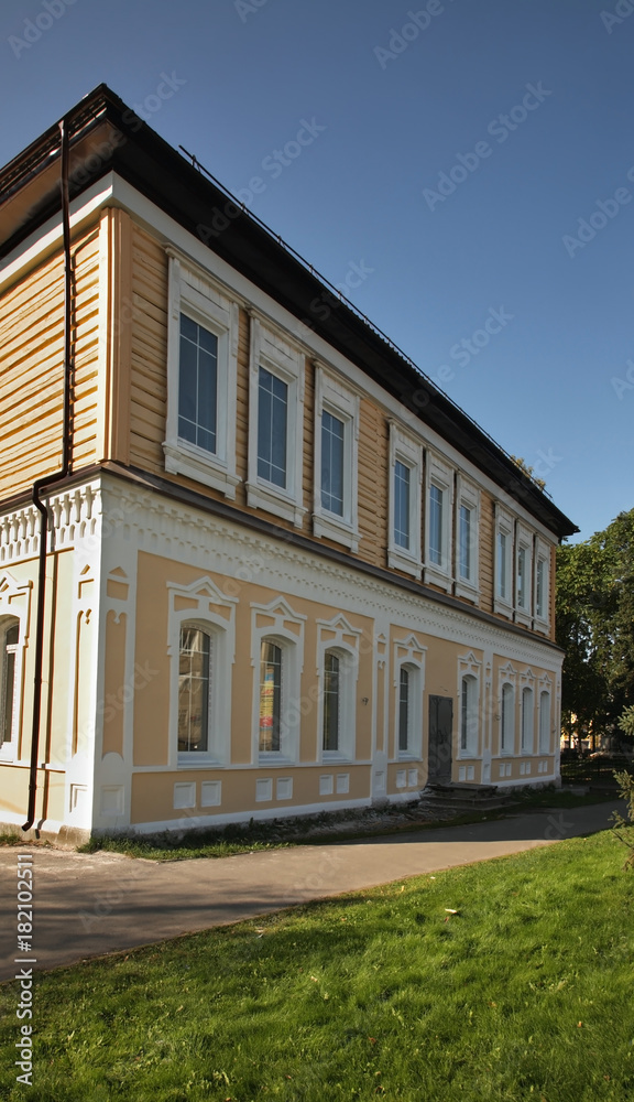 Historical house in Gorno-Altaysk. Altai Republic. Russia