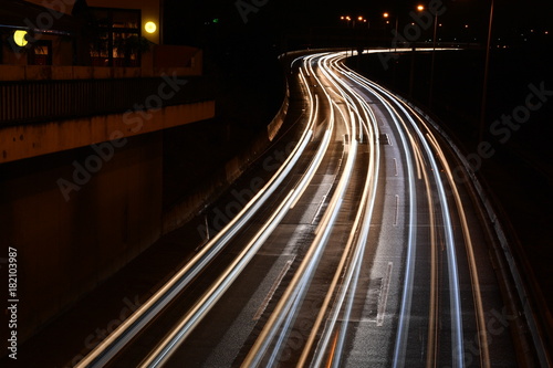 Berlin city-highway at night