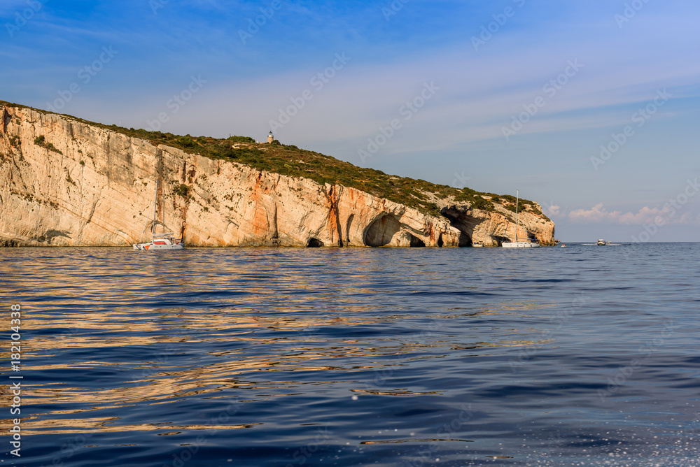 Skinari Cape on Zakynthos Island, Greece.