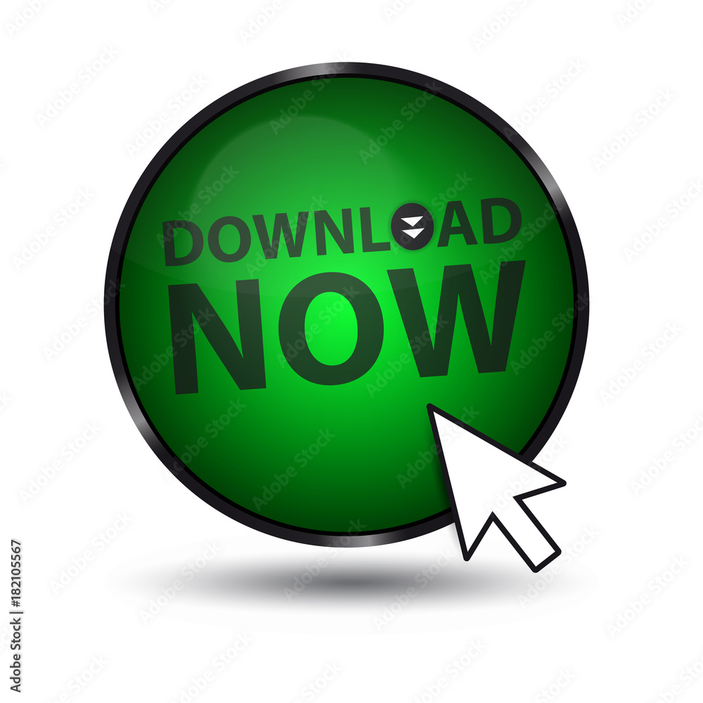 Glossy Download Now Button With Arrow And Shadow Glossy Download Now Button With Arrow And Shadow