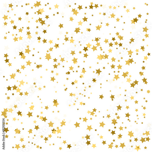 golden stars are falling down. vector illustration