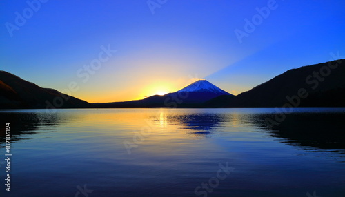 Sunrise and Mt. Fuji from Lake Motosu Japan 11/24/2017