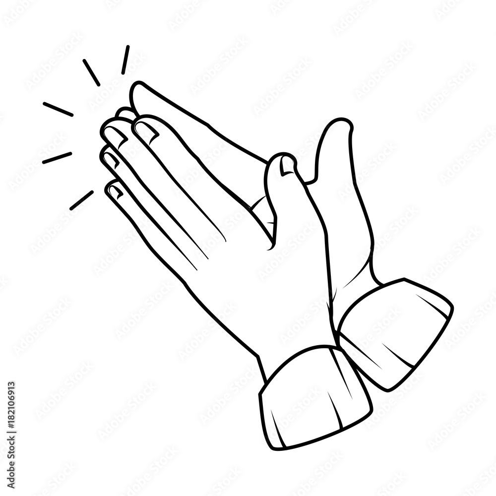 Obraz premium hands applauding isolated icon vector illustration design