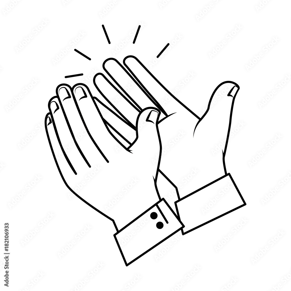 Obraz premium hands applauding isolated icon vector illustration design