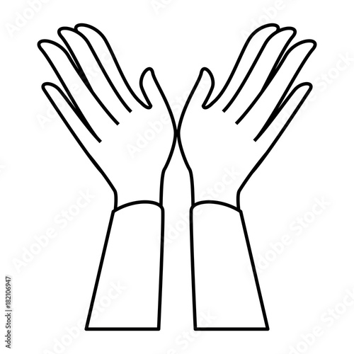 hands applauding isolated icon vector illustration design