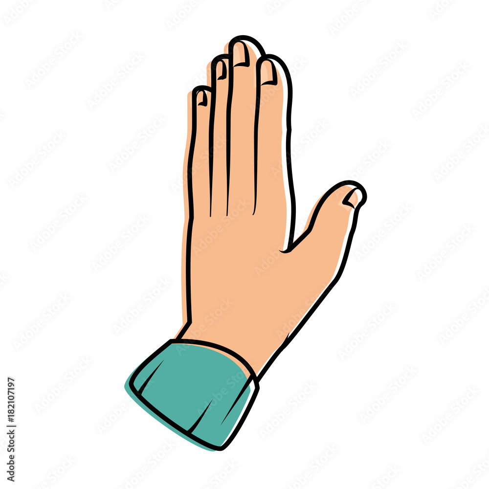 hand giving the five vector illustration design hand giving the five vector illustration design