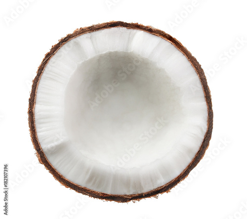 Coconut. Half isolated on white background