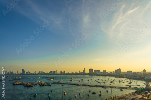  Pattaya city in morning time , Thailand