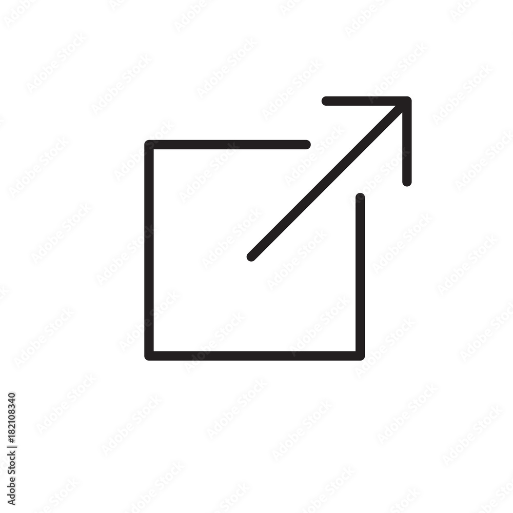 Logout Icon with Arrow pointing to another website - location Logout Icon with Arrow pointing to another website - location