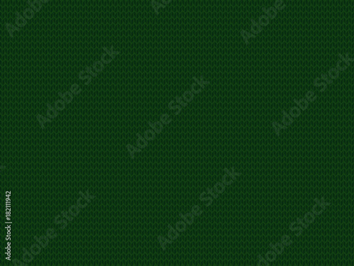 Emerald green fabric knitted background. Vector illustration, template, poster for design with space for text.