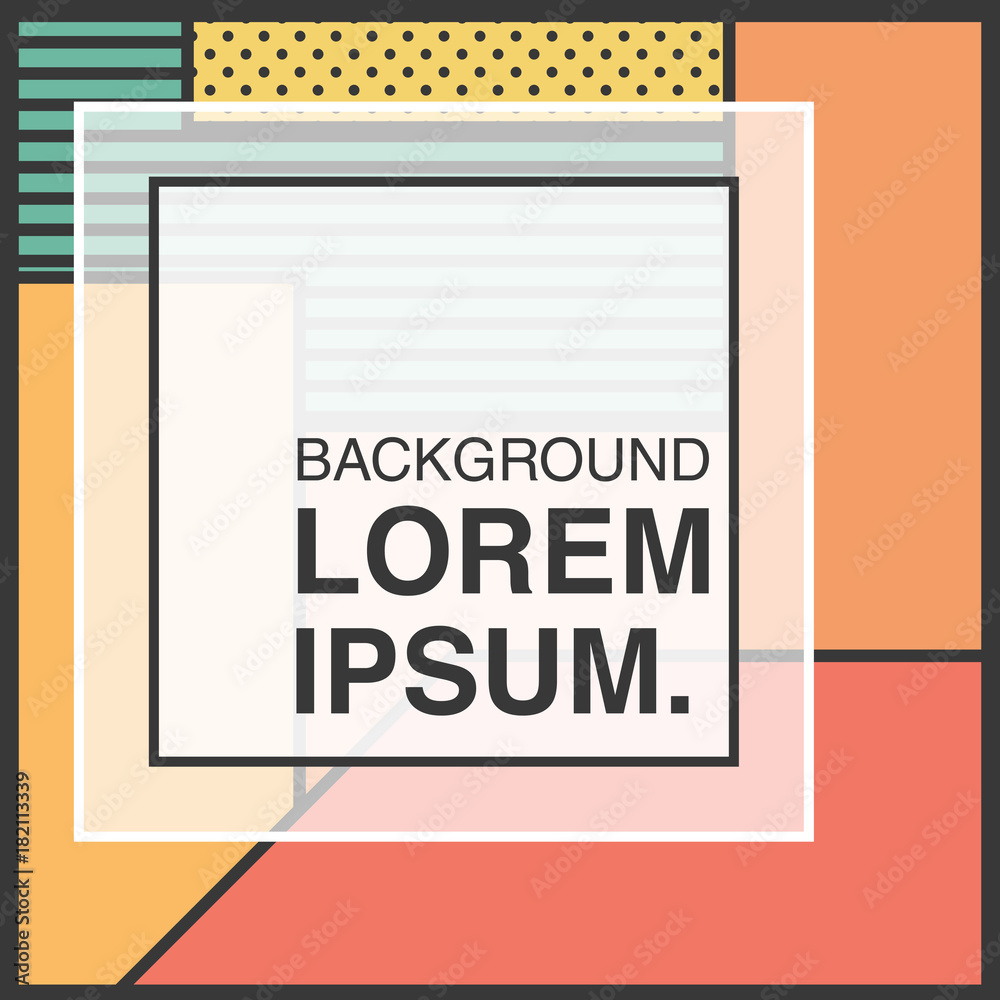 Obraz premium Vector decorative abstract background in trendy flat style