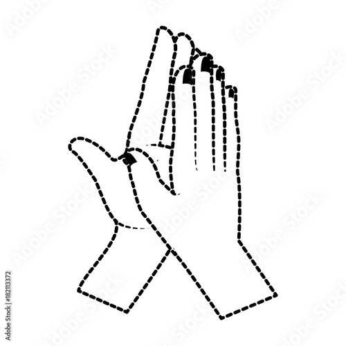 hands applauding isolated icon vector illustration design