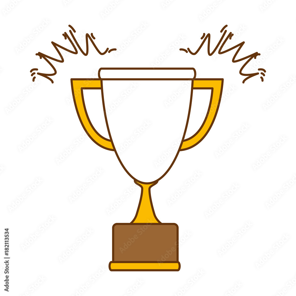 trophy cup award icon vector illustration design