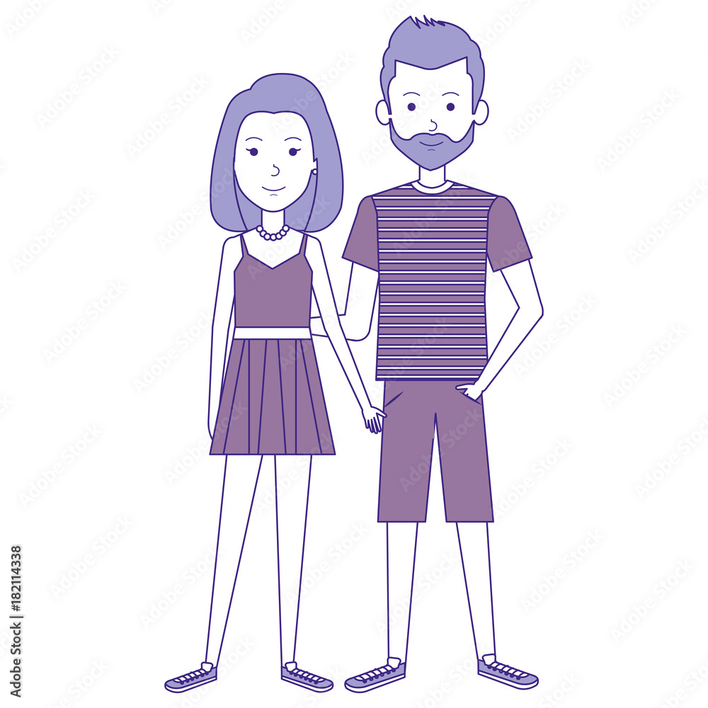 lovers couple avatars characters vector illustration design lovers couple avatars characters vector illustration design