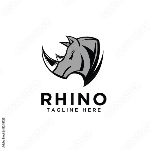 Head rhino logo photo