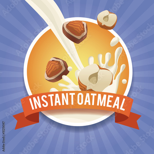 Instant oatmeal label