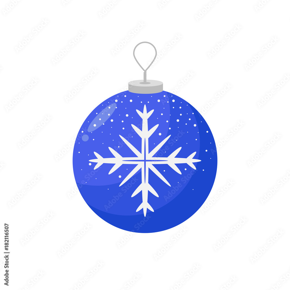 Picture of a Christmas bulb with a snowflake in the middle Picture of a Christmas bulb with a snowflake in the middle