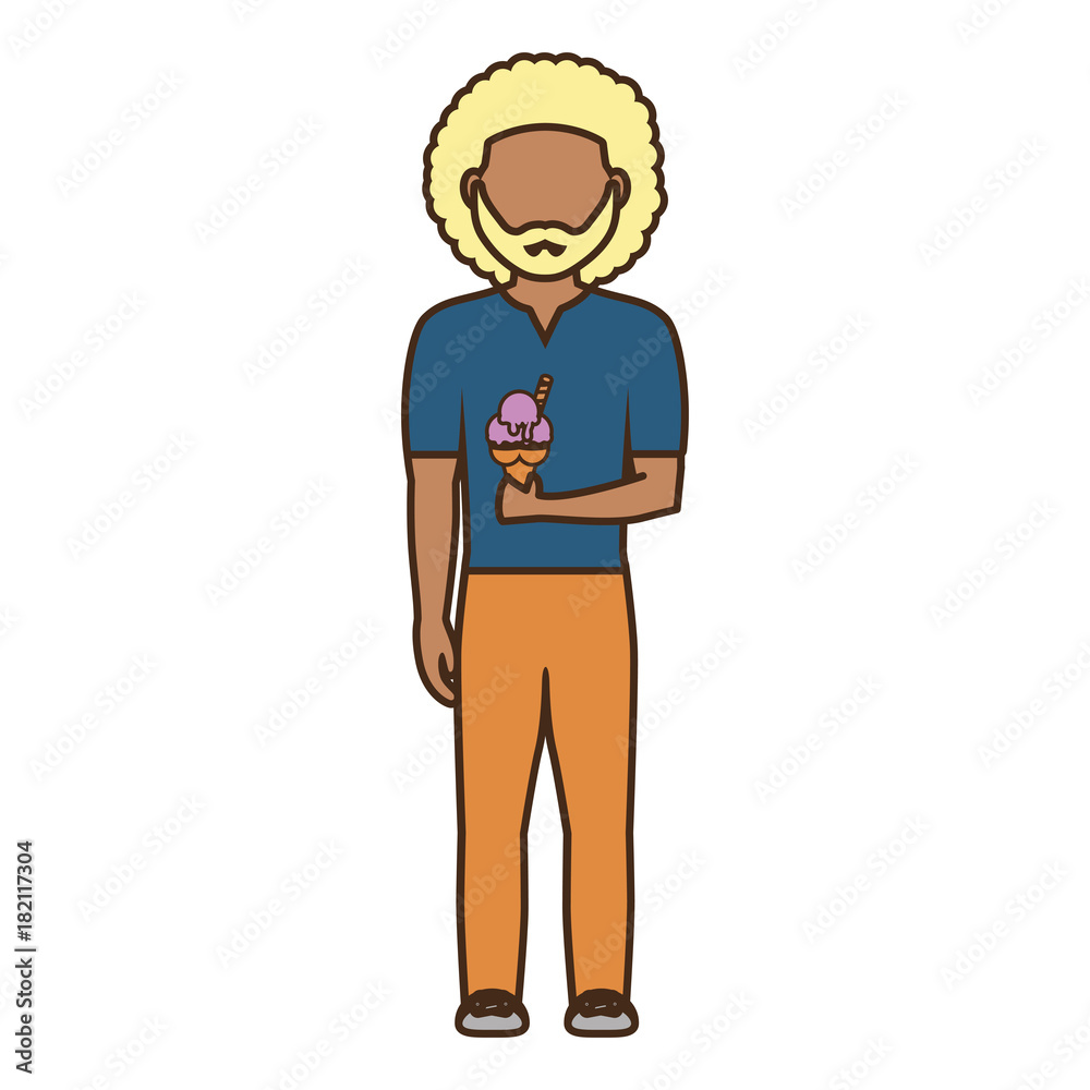 man with ice cream vector illustration man with ice cream vector illustration