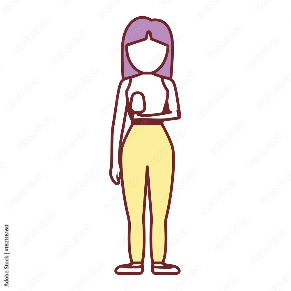 woman with ice cream vector illustration woman with ice cream vector illustration