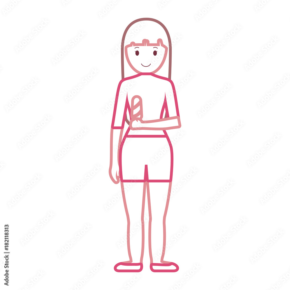 woman with ice cream vector illustration woman with ice cream vector illustration