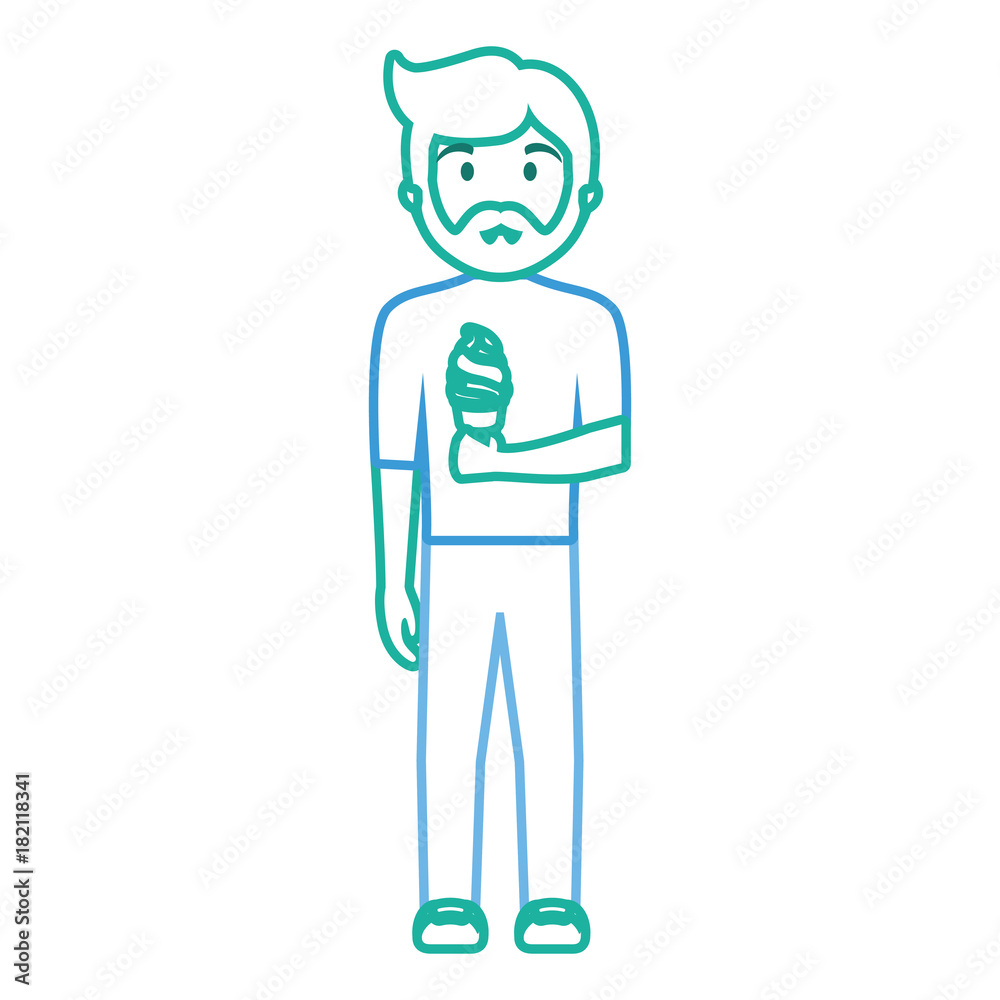 man with ice cream cone vector illustration man with ice cream cone vector illustration