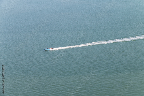 Speedboat at sea speed