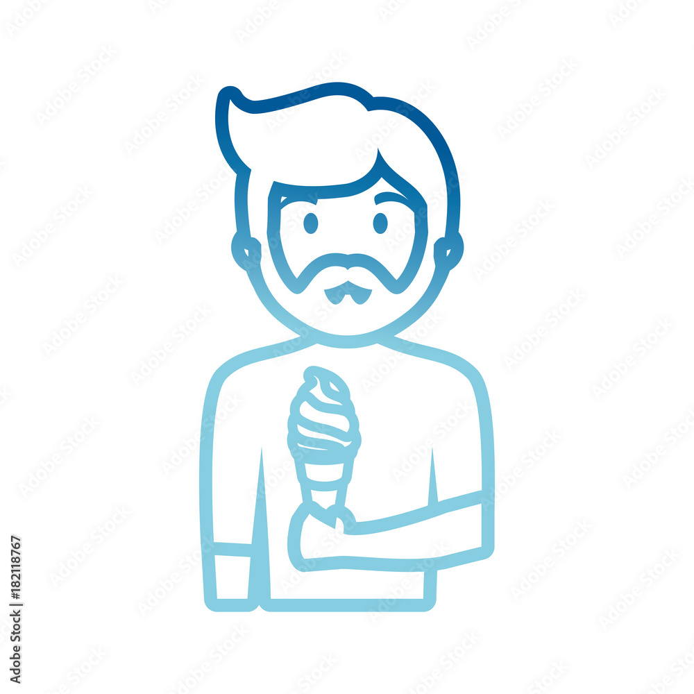 man with ice cream vector illustration man with ice cream vector illustration