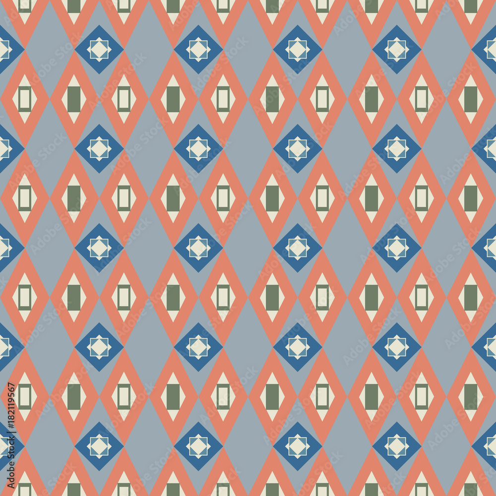 Fototapeta Rhombus color seamless pattern
