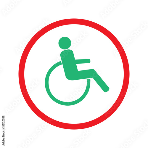 Disabled sign in red circle