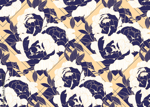 Seamless pattern, hand draw...