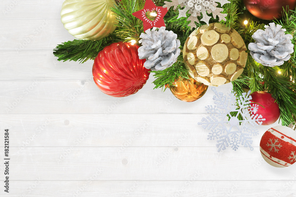 クリスマス背景素材 ナチュラルウッド白 Stock 写真 Adobe Stock