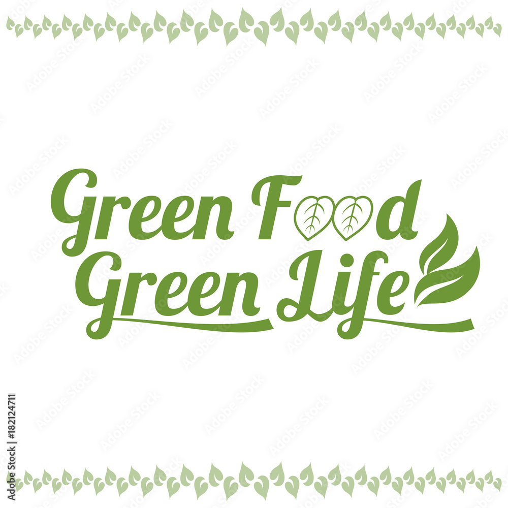 Vector typography design for organic food Vector typography design for organic food