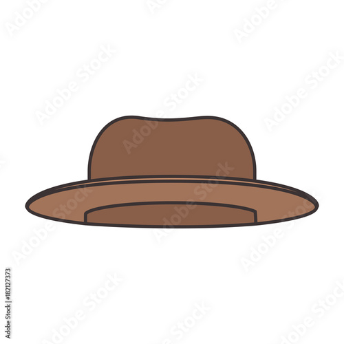 top-hat colorful silhouette on white background vector illustration