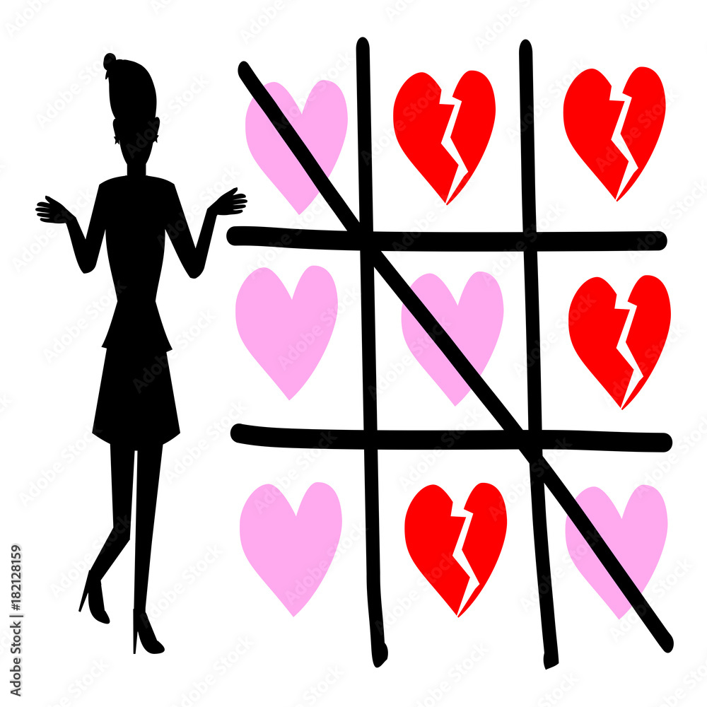 Love, Silhouette Vector Illustration Love, Silhouette Vector Illustration