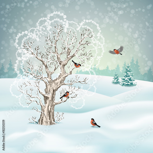 Vector Winter Landscape