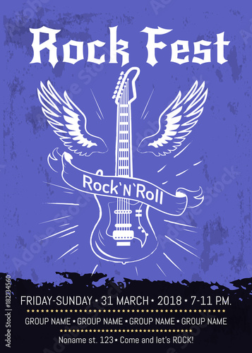 Rock n Roll Fest Announcement Poster Design
